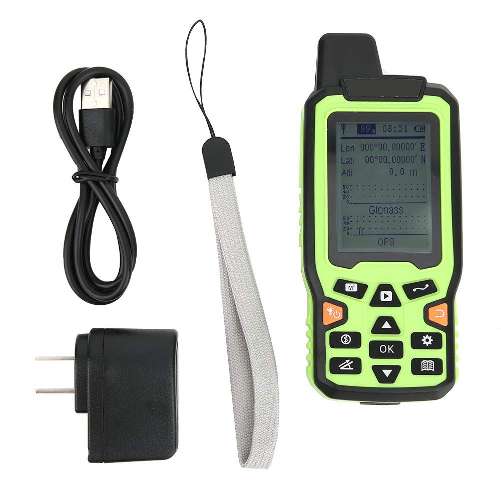 EM90 Handheld Land Area Meter Navigation Track Handheld Land Surveying Equipment US Plug 100-240V for Forest Fish Pond