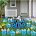 VictoryStore Yard Sign Outdoor Lawn Decorations, It's a Boy!, Yard Card Baby Announcement Set, 17 pcs Total
