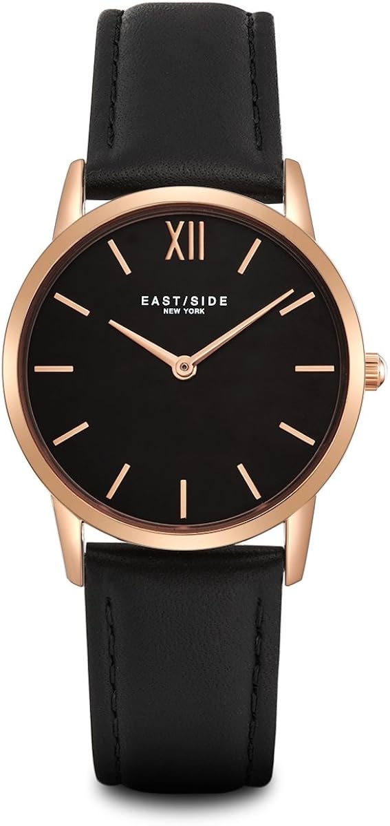 Eastside Women's Analog Japan Quartz Watch with Genuine Leather Band 10080023, Rose Gold