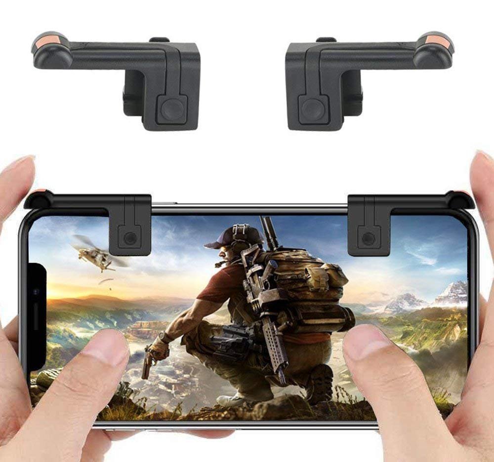 [Upgraded Version] Mobile Controller for PUBG- Sensitive Shoot and Aim Triggers for PUBG/Knives Out/Rules of Survival - L1R1 Mobile Game Trigger Joystick & Gamepad for Android iPhone (S1)