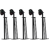 JTD03 5pcs Model Railway 2-Light Block Signal Green/Red HO Scale 6.4cm 12V Led Traffic Lights for Train Layout New