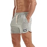AIMPACT Men's Athletic Shorts Bodybuilding Workout Cotton Gym Shorts with Pockets