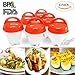 Egg Cooker Hard & Soft Maker and Separators, Poached Boiled Eggs Steamer, BPA Free, No Shell, Non Stick Silicone, AS SEEN ON TV , 6 Egg Cups