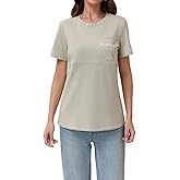 Breastfeeding Shirts for Women Mama Zipper Nursing Tops Distressed Maternity Tees Pregnancy Clothes with Pocket