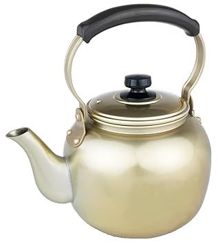 【クリックで詳細表示】アカオアルミ 湯沸 10l アルミニウム(しゅう酸アルマイト)、ツル・ツマミ(フェノール樹脂) 日本 BYW01010