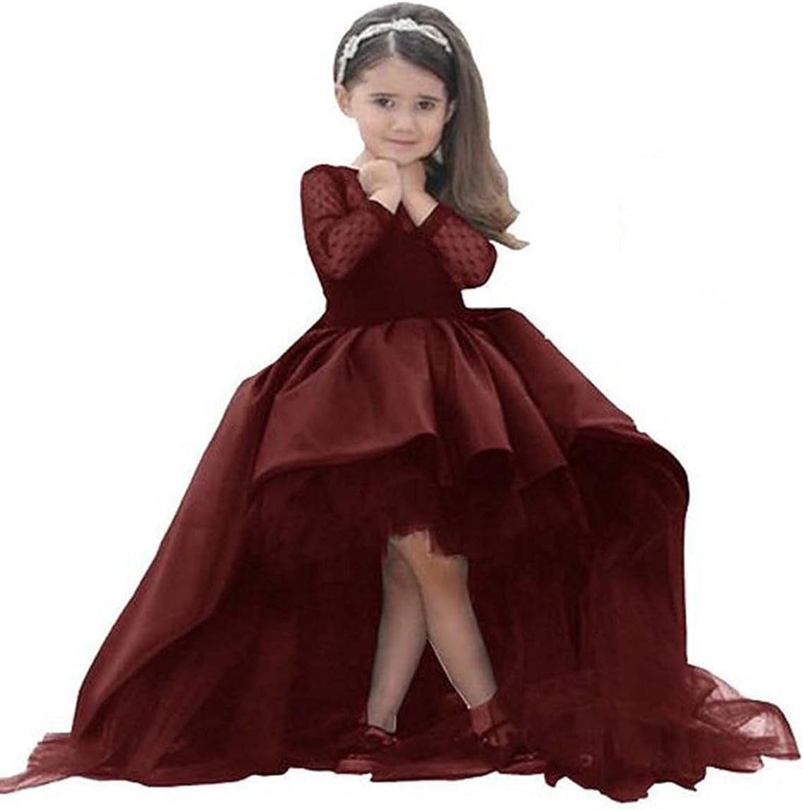 Helen Hi-lo Flower Girls Dresses for Weddings Pageant Toddler Gowns 110