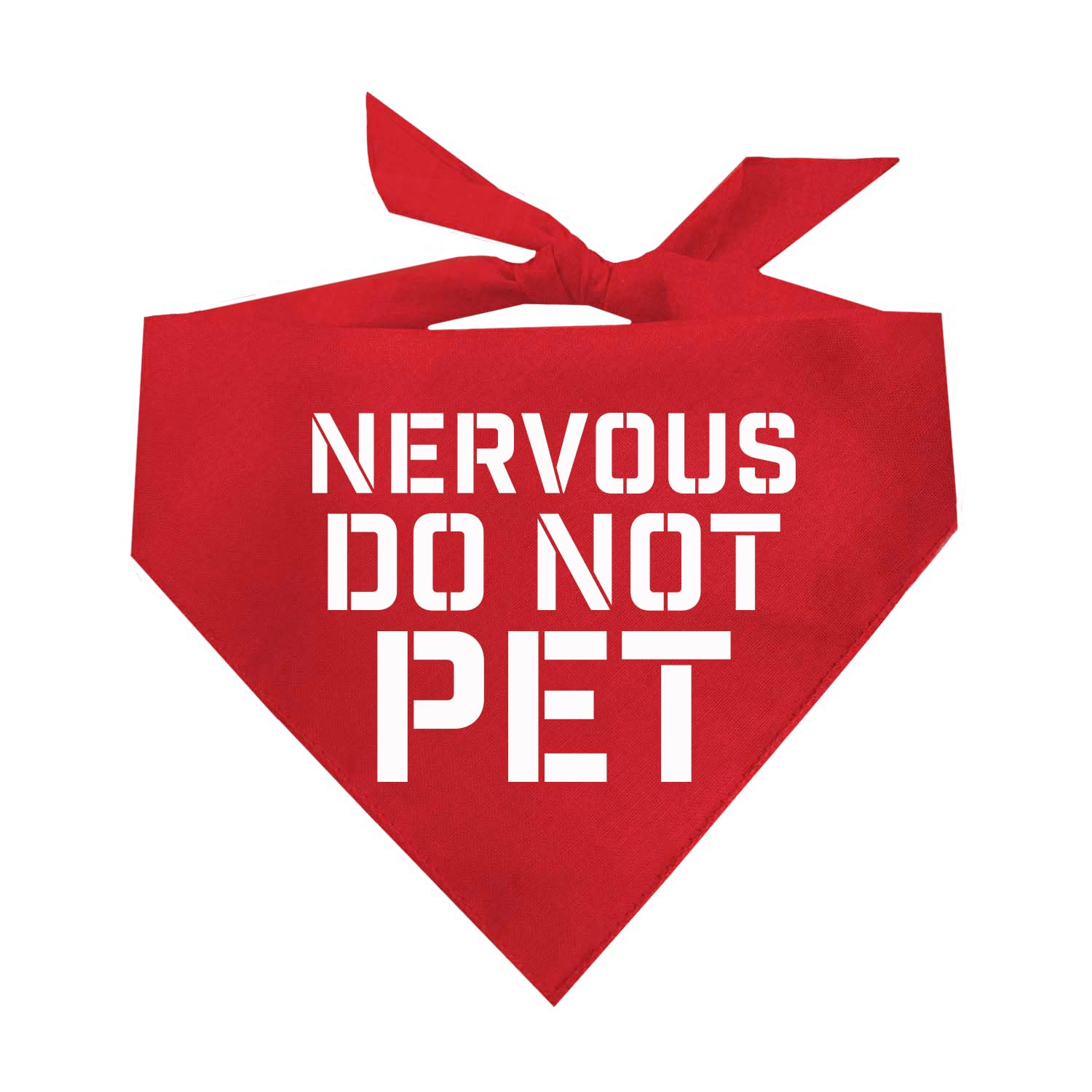 Nervous Do Not Pet Printed Dog Bandana (Assorted Colors)