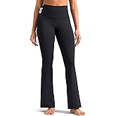 Colorfulkoala Dreamlux Flare Leggings for Women with Pockets, High Waist No Front Seam Yoga Pants 27.5"/ 29.5"/ 31.5"