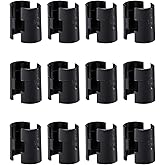 24 Pcs Wire Shelving Shelf Lock Clips for 1'' Post - 12 Pairs of Shelving Sleeves Replacements for Wire Shelving System Plastic Accessories Parts