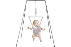 G TALECO GEAR Baby Jumper with Stand, Baby Jumpers and Bouncers, Baby Exerciser Suitable for 6-24 Months, Easy to Assemble & Store Jumper for Baby (Grey)