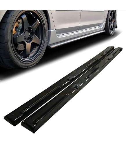 Fits 14-18 Mazda 3 4/5DR K-Style Side Skirt Extension Unpainted Black ABS