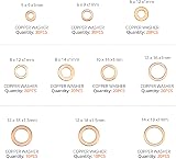 QWORK Copper Washers Kit 200 Pcs M5–M14 Assorted Flat Sealing Washers view 3