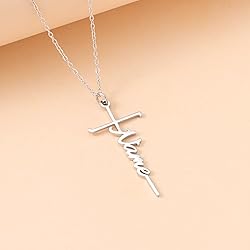 Lcherry Name Name Cross Necklace Personalized
