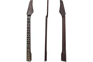 FENDIROCIK 24fret Guitar Neck Wenge Neck,Wenge Fretboard Inlaid with Colored Shells,Cow Bone Nut