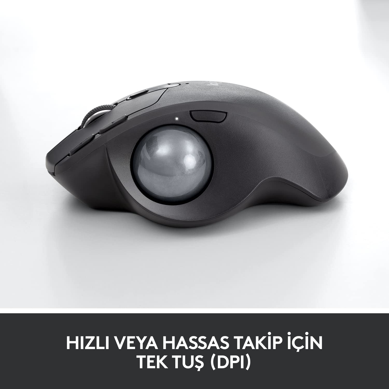 Logitech MX Ergo Wireless Trackball Mouse, Bluetooth or 2.4GHz with Unifying USB-Receiver, Adjustable Trackball Angle, Precision Scroll-Wheel, USB-C Charging Battery, PC/Mac/iPad OS - Black