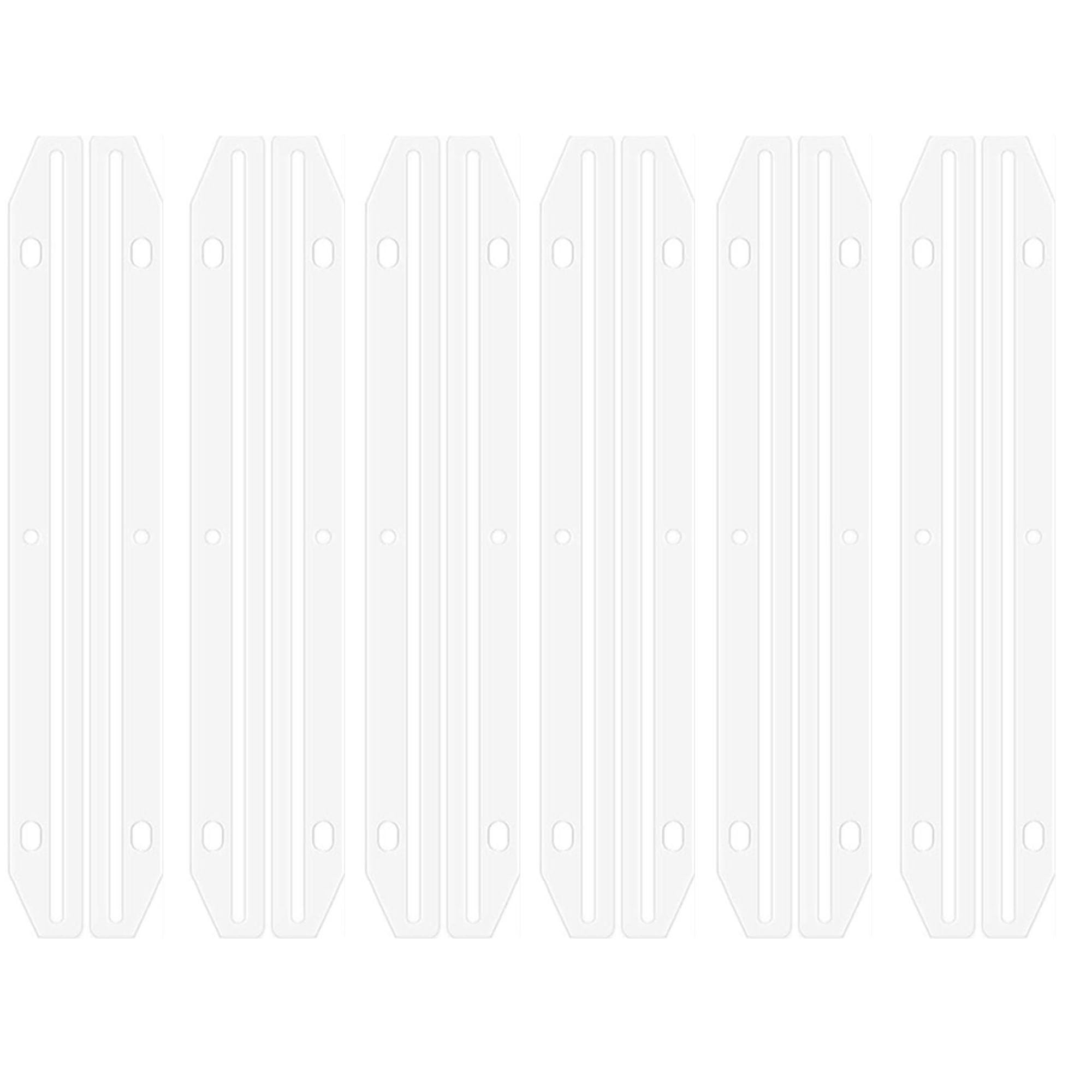 60Pcs 3 Ring Binders,Magazine Holders for Binders 3 Hole Punched Plastic Magazine Organizer Binder Accessories 3 Ring Binder Insert Strips for File Book Paper Magazine Collector, Translucent White