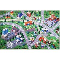 Silli Me Play Mat Soccer Field and Town with Roads and Train Tracks