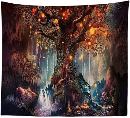 Jtxqe Ciel Etoile Fantasy Paysage Salon Chambre Tapisserie Decor A La Maison Tapis De Plage 5 150 0 Amazon Fr Cuisine Maison
