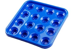Sinsilvie Standard Pool Billiard Ball Tray, Black Plastic Pool Ball Carrying Tray for Billiard Pool Table, Billiard Ball Storage Holder (Bule)