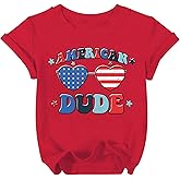 Kids 4th of July American Flag Shirts Boys Girls Patriotic T-Shirt Independence Day Tee Tops Outfit 3-10 Years