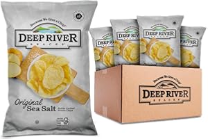 Deep River Snacks Kettle Chips, Original Salted, 2-Ounce Bags (Pack of 24)