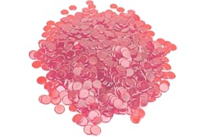 BRYBELLY Royal Bingo Supplies| Translucent 3/4" Bingo Markers|Plastic|Bright Colors|for Replacement or Expansion| Pink - 1000 Count