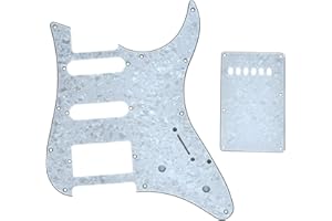 KAISH Guitar HSS Pickguard and Tremolo Trem Cover Back Plate fits Yamaha PACIFICA Guitar White Pearl