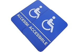 DIYEAH 2pcs Handicap Sign Braille for Business Disabled Parking Ada Compliant Adhesive Backing