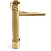 QWORK Quick Coupling Valve Key, 3/4 Inch Brass Irrigation Tool Sprinkler Key for Agricultural, Yard, Garden