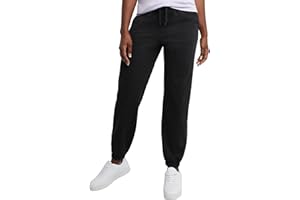 Hanes Womens Essential Jogger Pants, Drawstring Sweatpants for Women, 100% Cotton Jersey, 29"