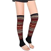 Benefeet Sox Leg Warmers for Women Girls Wool Knit Leg Warmer for Winter Bohemian Patterned Long Leg Warmer