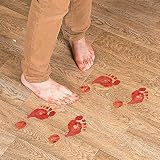 Fun Express - Bloody Footprints Floor Cling for Halloween - Party Decor - General Decor - Floor Clings - Halloween - 2 Pieces