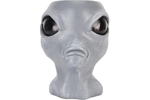 DriKou Alien Flower Pot Head Planter Pot Cute Resin Succulent Planter Ornament with Big Eyes Large Opening for Growing Succul