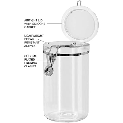 Buy Oggi 59 Ounce Clear Acrylic Canister With Locking Clamp Set Of 2 Online In Turkey B07z5h2cgx