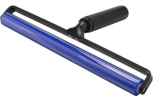 Retasica 12 Inch Wide Glue Silicone Soft Rubber Pasting Roller Squeegee Rolling Wheel Anti-Static Sticky Deadener Automotive