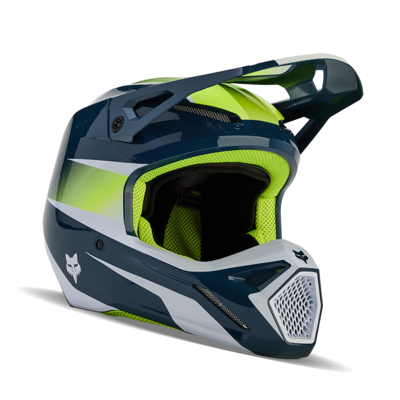 Fox Racing Youth V1 Motocross Dirt Bike Helmet, Dark Indigo, Small