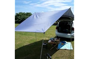 Magnitt SUV Camping Tent Car Tailgate Shade Awning with Carrying Bag,Oxford Waterproof Camping Tent,Tailgate Shade Awning Tent for Camping,Outdoor Travel Preferred UPF 50+ (Blue,440x200cm)