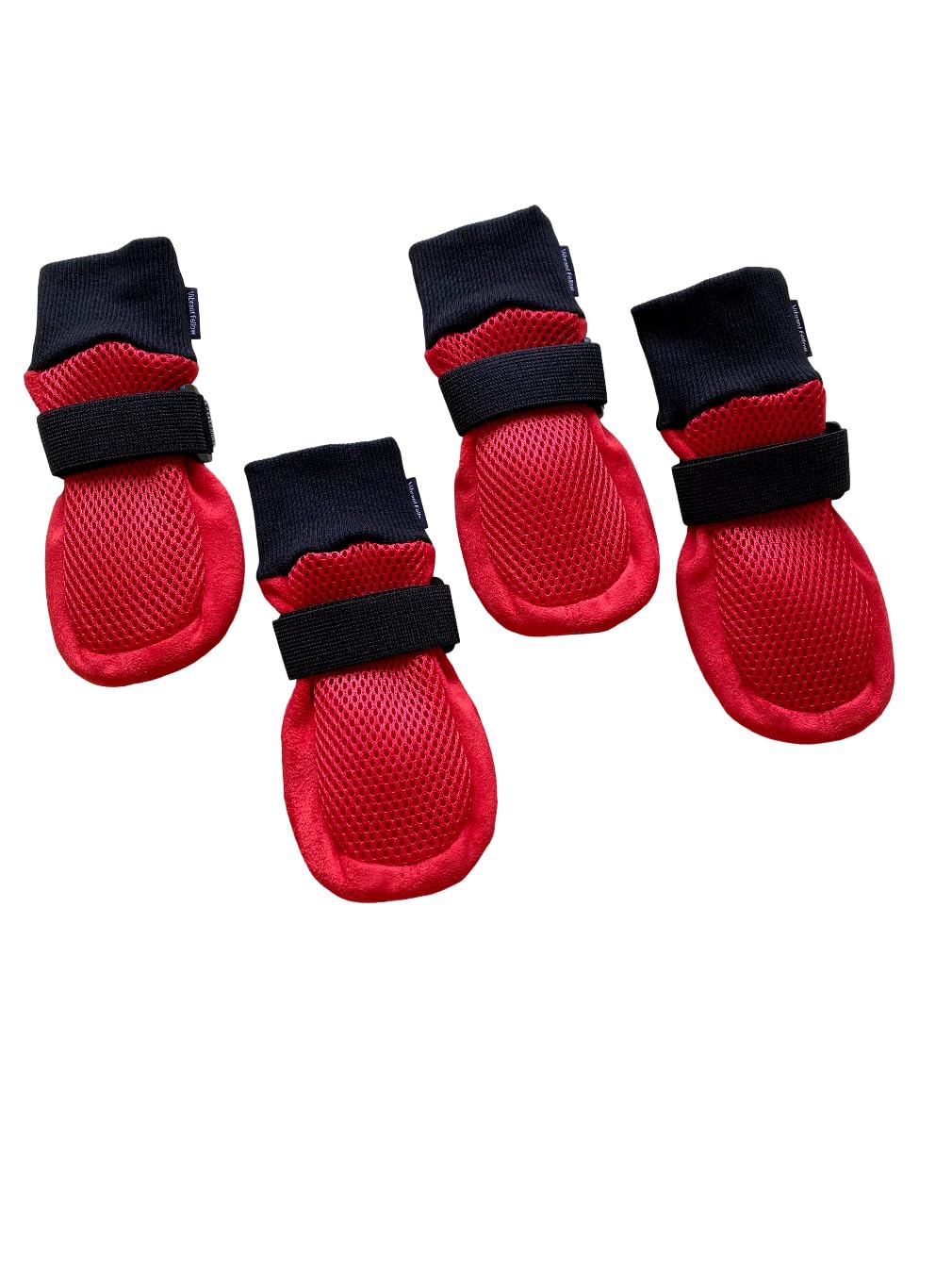 Vibrant Fellow Paw Protector Dog Boots Breathable Protective and Skid-proof Colour Red Set of 4 Size L