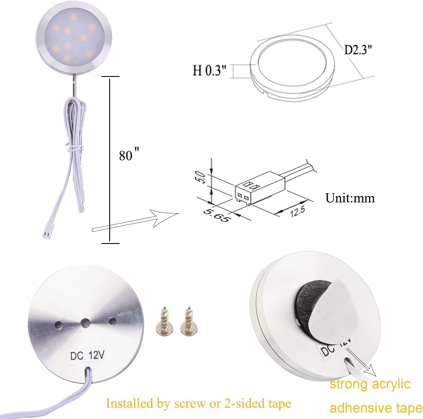 Best Aiboo Linkable Under Cabinet Led Lighting 12V