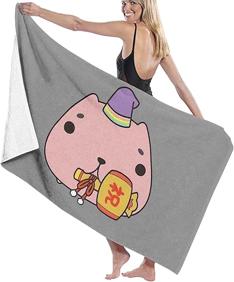Amazon カピバラさん 2 ファッション スポーツバスタオル ビーチタオル プール 多用途 通気性 抗菌防臭 防砂 薄型 バスタオル 柔らか肌触り 抗菌防臭 速乾性 色褪せない 超吸水 ソフトタオル バスタオル ホーム キッチン オンライン通販