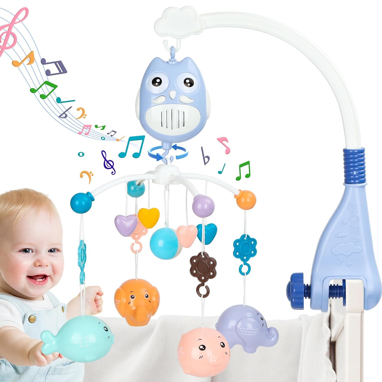 Photo 1 of ***PARTS ONLY***SELLING AS PARTS ONLY***

Baby Crib Mobile with Music & Animals Rattles, Mobile for Crib with Rotation, 400 Melodies Music Box, Baby Crib Toys for Newborn Infant Boys Girls Toddles 0-24 Months, Blue