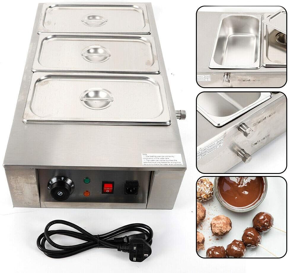 3 Melting Pots Electric Chocolate Melting Machine Maker Chocolate