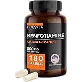 Zenavea Benfotiamine 300mg - Benfotiamine b1-180 Capsules (3 Months Supply) - Vegan, Non-GMO, Gluten-Free