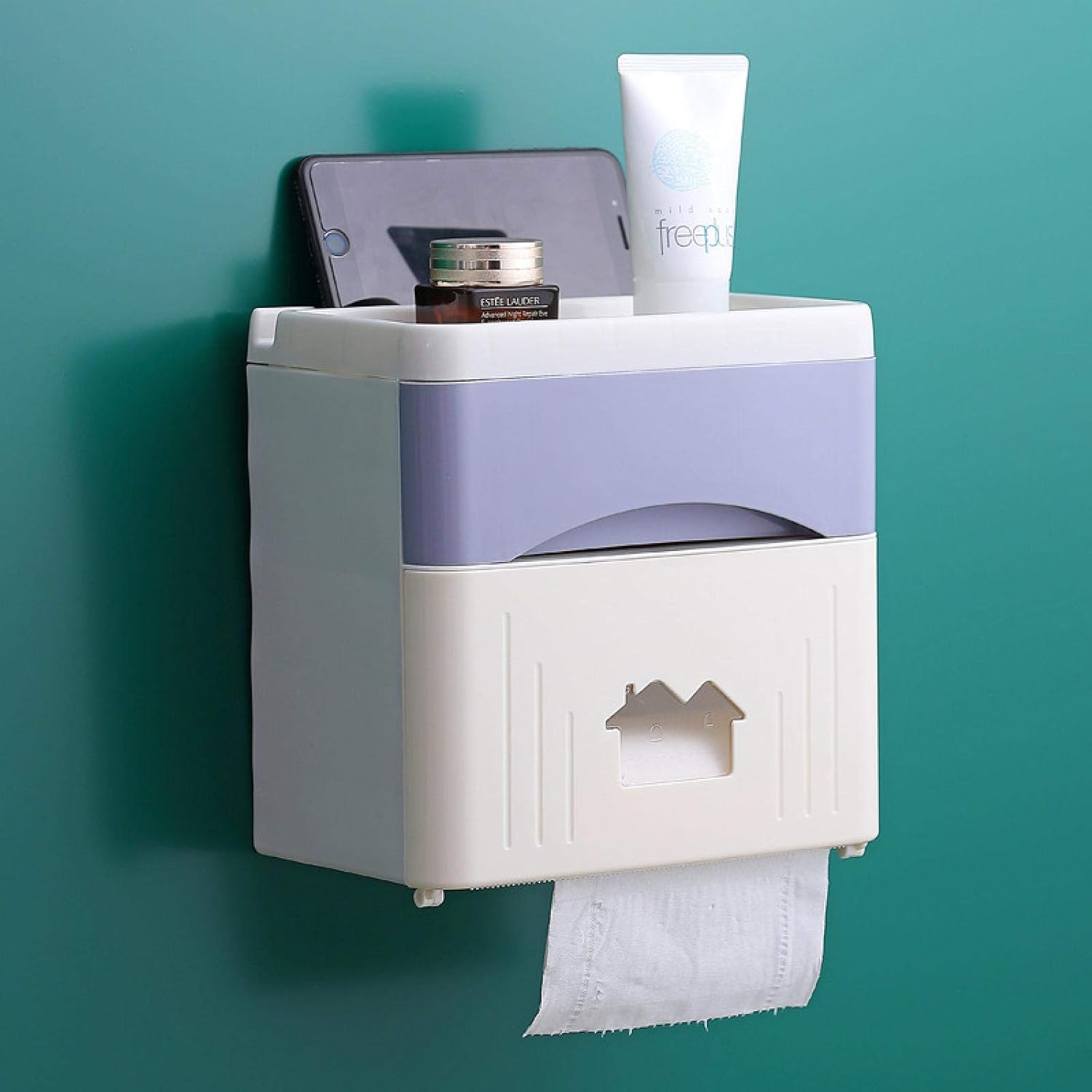 Toilet Tissue Box, MultiFunction Pumping Roll Paper Toilet Paper Box