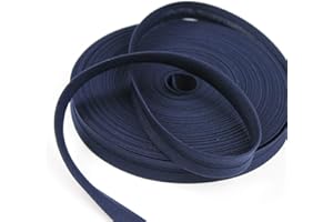 BIAS BESPOKE El Elefante 5/8" Cotton & Poly Single Fold Bias Tape, Navy Blue, 27 Yard Roll