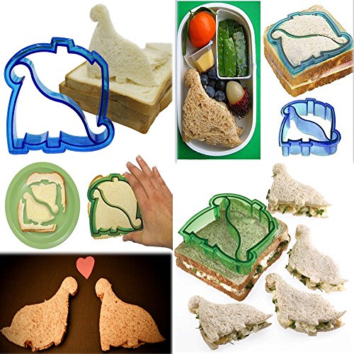 Set of 6 - Adorable Animal Shapes of Sandwich Cutter for Kids - Dinosaur, Dolphin, Elephant, Dog, Butterfly & Train or Star - More Fun, Toy Kids Set - Make Kids Enjoy Lunchtime - Thumbnail 4