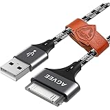 AGVEE Braided [4 Pack 3.3ft] 30 Pin Durable Fast Charger Cable, Slim Metal Shell End Case Friendly Charging Data Cord for Pho