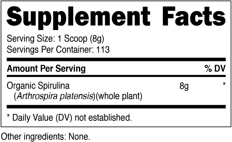Nutricost Organic Spirulina Powder 2 Pounds - Pure, Certified Organic Spirulina: Health & Personal Care