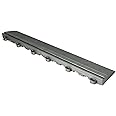 Swisstrax Ribtrax Looped PRO Edges for Interlocking Garage Floor Tiles, 15.75 x 2.75-Inch, Slate Grey, 10 Piece Set