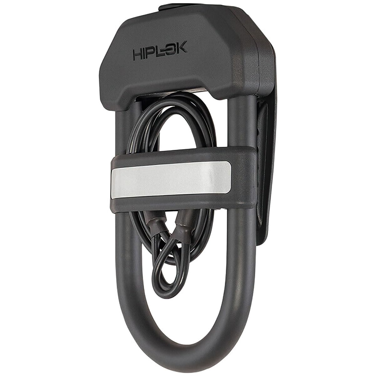 Hiplok DXC Unisex Shackle Lock with Additional Steel Cable